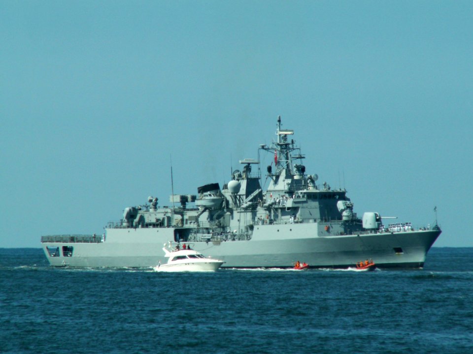 TCG Barbaros F244 at IJmuiden, Port of Amsterdam