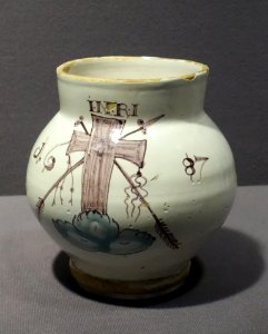 Tankard, Slovakia, 1687, ceramic - Museum of Anthropology, University of British Columbia - DSC08906