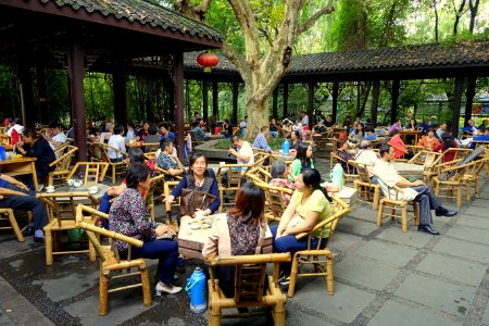Teahouse in Peoples Park - Chengdu, China - DSC05371