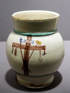 Tankard, Slovakia, 1827, ceramic - Museum of Anthropology, University of British Columbia - DSC08901