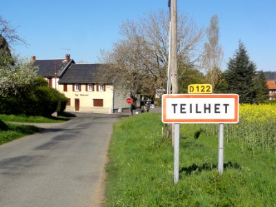 Teilhet (Puy-de-Dôme) city limit sign