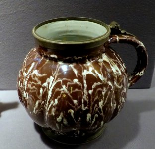 Tankard, Slovakia, early 1600s, Haban marbled ware - Museum of Anthropology, University of British Columbia - DSC08955