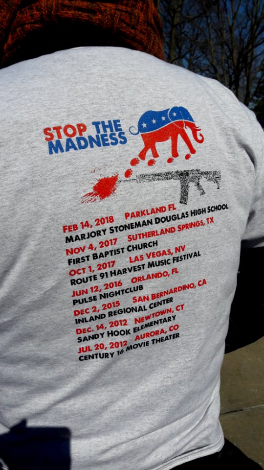 Teeshirt sign at the Morristown New Jersey student protest March 24 2018 2 of 15