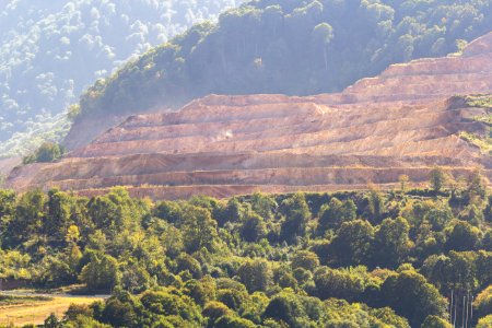 Teghut Mine - closeup of open pit