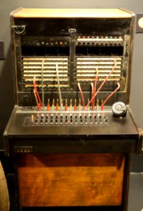Telephone switchboard, c. 1949, Western Electric - Museum of Science and Industry (Chicago) - DSC06823