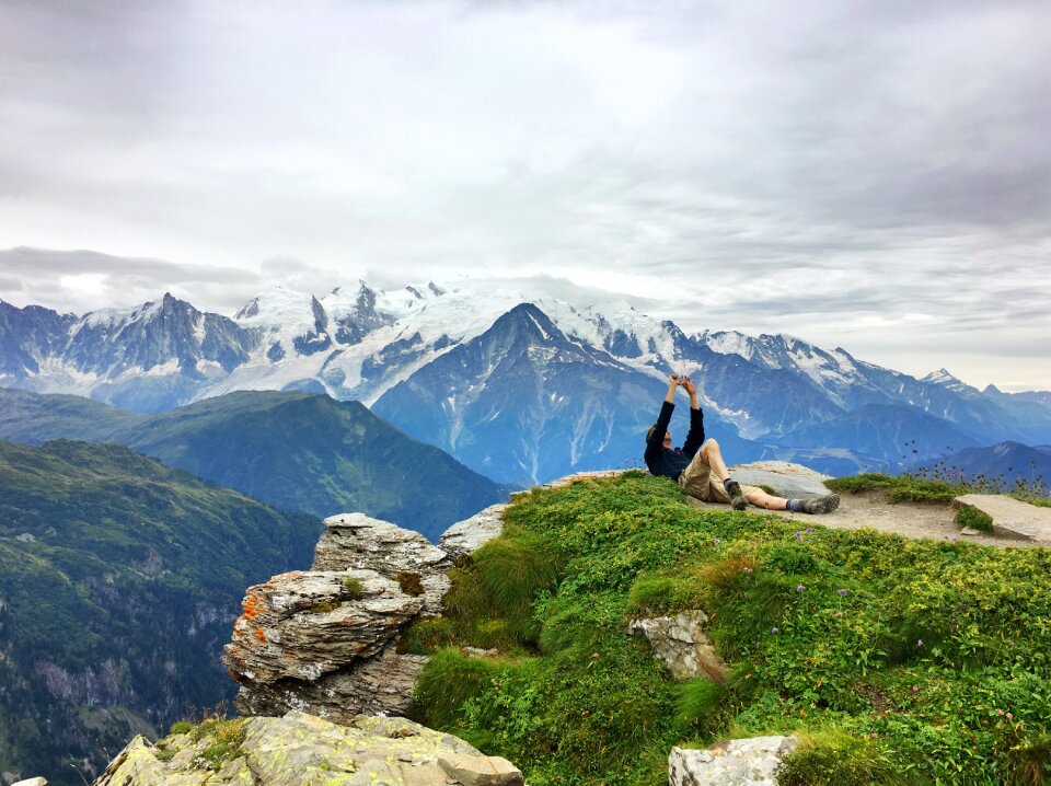 Cliff edge french alps photo