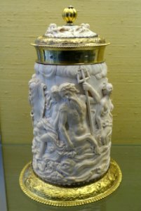Tankard, Gottfried Heyner, Breslau, 1712-1716, ivory, gilt silver - Germanisches Nationalmuseum - Nuremberg, Germany - DSC02678