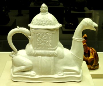 Teapot in the Form of a Camel, Staffordshire, c. 1750-1755 - Nelson-Atkins Museum of Art - DSC08821