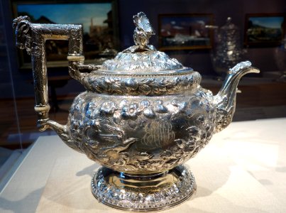 Teapot by Samuel Kirk and Sons, Baltimore, 1846, silver - De Young Museum - DSC01281