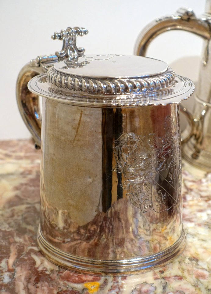 Tankard by Jeremiah Dummer, Boston, c. 1700, silver - Peabody Essex Museum - DSC07097