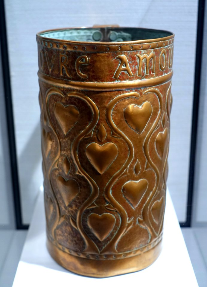 Tankard by Elizabeth Waterhouse, c. 1896, copper - Hessisches Landesmuseum Darmstadt - Darmstadt, Germany - DSC01060
