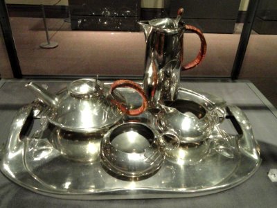 Tea service, designed by Archibald Knox, 1903, made by W. H. Haseler & Co., Birmingham, England - Royal Ontario Museum - DSC09518