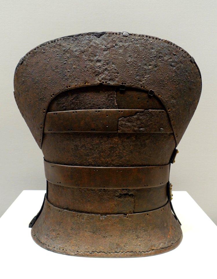 Tanko cuirass, from Etafunayama Tumulus, Nagomi-machi, Kumamoto, Kofun period, 400s-500s AD, horizontal iron bands, leather - Tokyo National Museum - Ueno Park, Tokyo, Japan - DSC09173