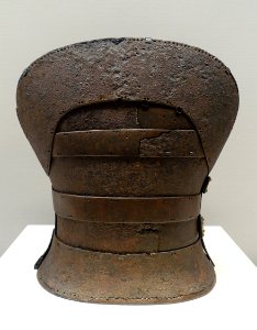 Tanko cuirass, from Etafunayama Tumulus, Nagomi-machi, Kumamoto, Kofun period, 400s-500s AD, horizontal iron bands, leather - Tokyo National Museum - Ueno Park, Tokyo, Japan - DSC09173
