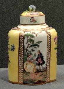 Tea service, view 4, c. 1745, Meissen, hard-paste porcelain, overglaze enamels, gilding - Gardiner Museum, Toronto - DSC00893 photo