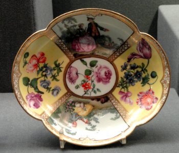 Tea service, view 3, c. 1745, Meissen, hard-paste porcelain, overglaze enamels, gilding - Gardiner Museum, Toronto - DSC00892 photo