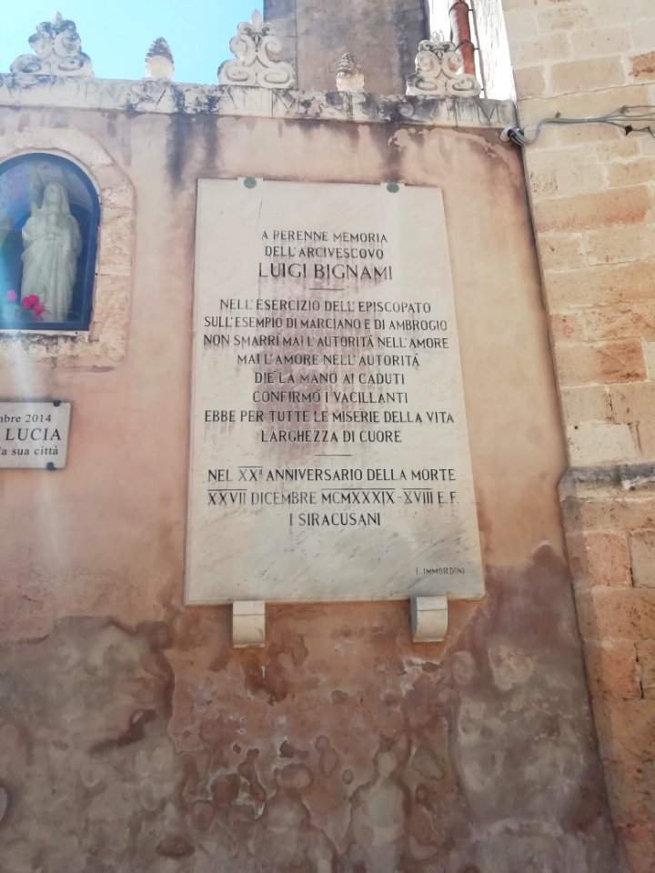 Targa a Luigi Bignami