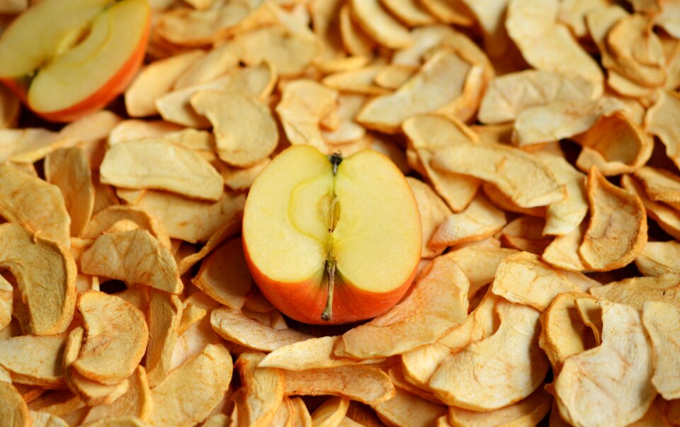 Dried apple slices fruit