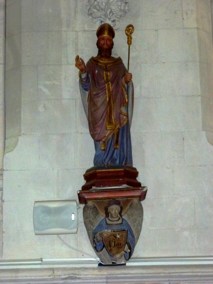 Tatinghem (Pas-de-Calais, Fr) Église Saint-Jacques, statue Saint Eloy