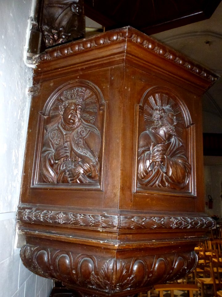 Tatinghem (Pas-de-Calais, Fr) Église Saint-Jacques, chaire à prêcher (01)