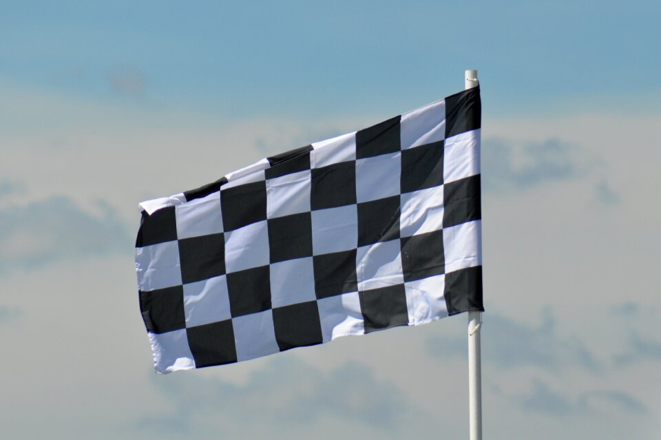 Car racing flag race