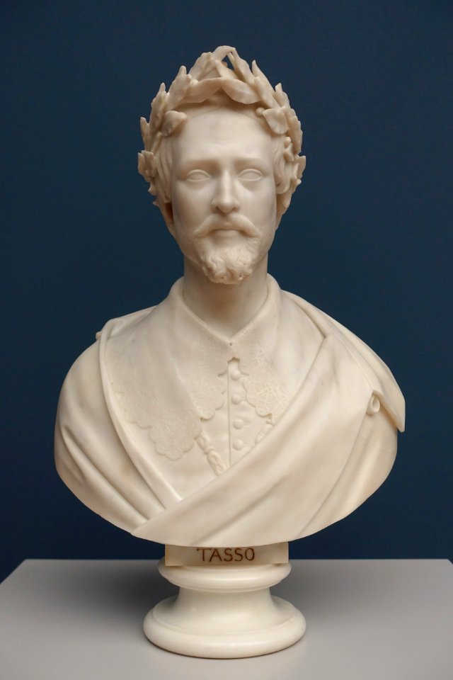 Tasso by Lorenzo Nencini, before 1854, marble - Villa Vauban - Luxembourg City - DSC06418