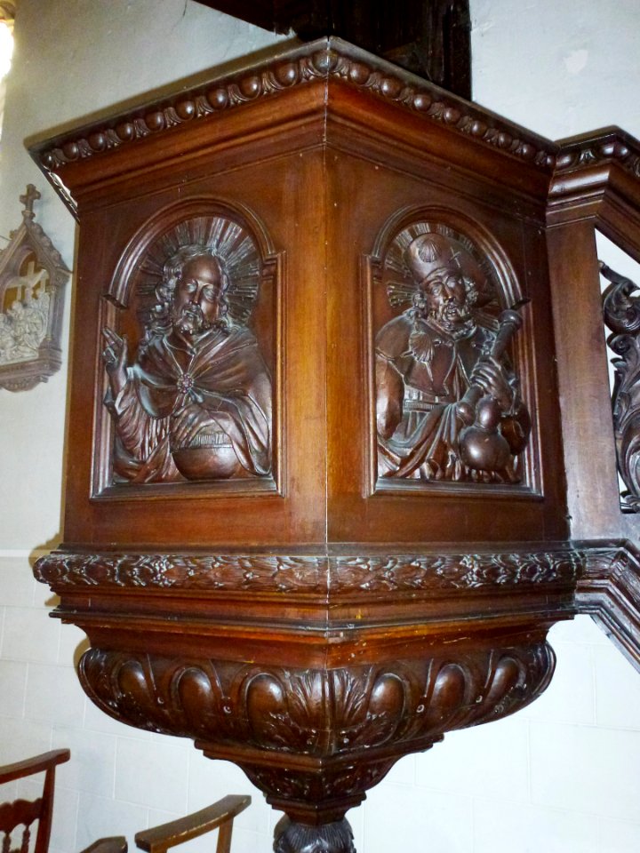 Tatinghem (Pas-de-Calais, Fr) Église Saint-Jacques, chaire à prêcher (02)