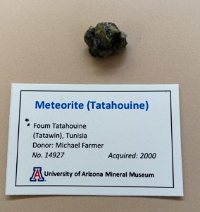 Tatahouine meteorite, Tunisia - University of Arizona Mineral Museum - University of Arizona - Tucson, AZ - DSC08477 photo