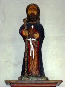 Tatinghem (Pas-de-Calais, Fr) Église Saint-Jacques, statue Saint Jacques