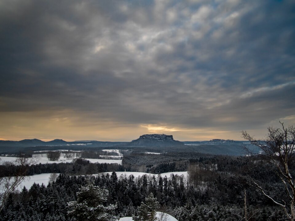 Mountains wintry landscape