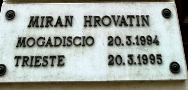 Targa commemorativa Trieste 01