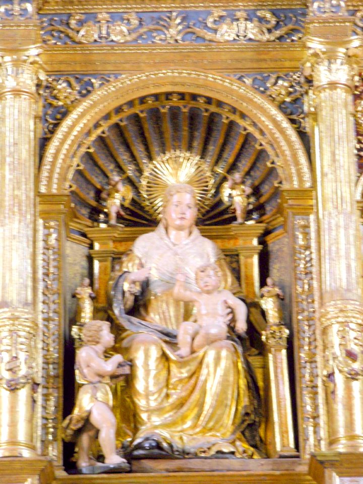 Tauste - Iglesia de Santa María, detalle del retablo mayor 1