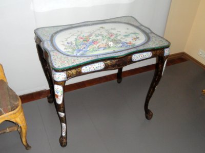 Tea table, Canton, 1740s, owned by Wilhelm Mauritz Klingspor 1744-1815 - National Museum of Finland - DSC04293
