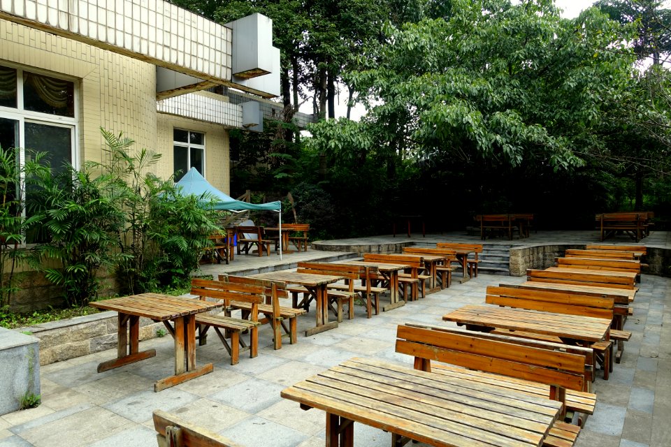 Tea house and restaurant - Chengdu Botanical Garden - Chengdu, China - DSC03501