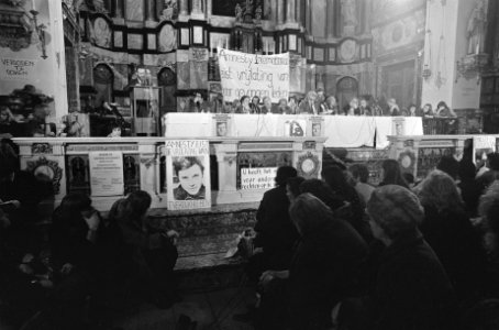 Teach Inn voor politieke gevangenen in USSR in Mozes en Aaronkerk in Amsterdam , Bestanddeelnr 928-2961