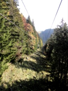 Taubensteinbahn — Etwa Mitte der Strecke mit Blick in Richtung Bergstation