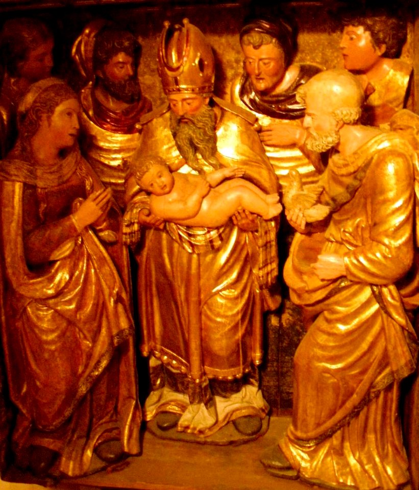 Tauste - Iglesia de Santa María, detalle del retablo mayor 3