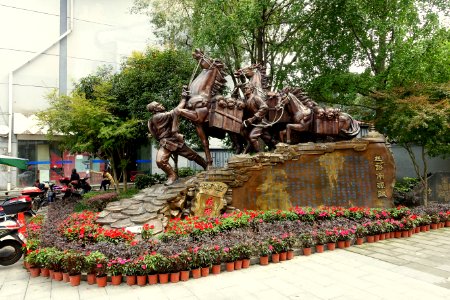 Tea Horse Road memorial statue - Chengdu, China - DSC05278