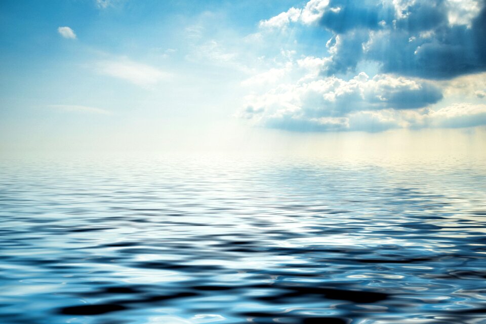 Sky water background lake