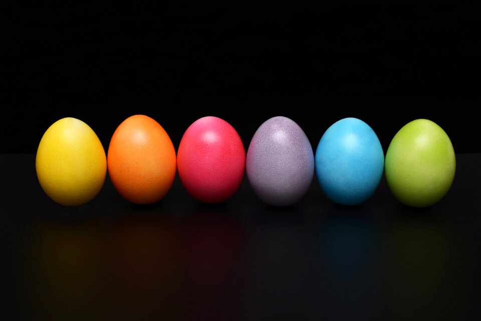 Colorful happy easter color