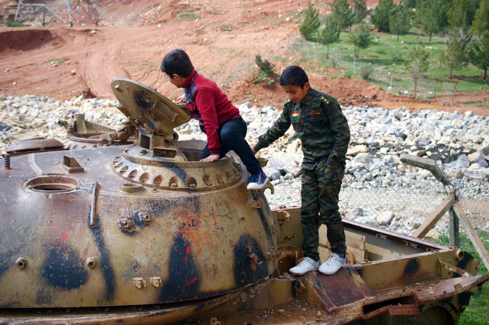 Tanks of the Iraqi Army that were captured by Kurdish Peshmerga in Kore village in Shaqlawa District 05