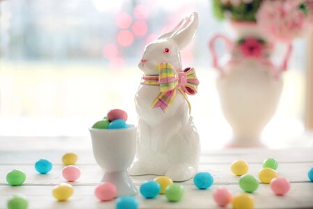 Pink pastels rabbit