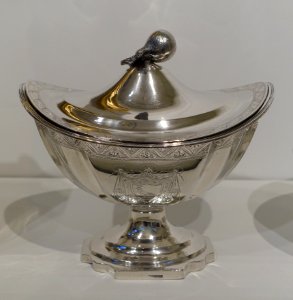 Tea set by Alexander Snow Gordon, New York, 3 of 5, c. 1795, silver - Peabody Essex Museum - DSC07172