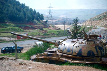 Tanks of the Iraqi Army that were captured by Kurdish Peshmerga in Kore village in Shaqlawa District 06
