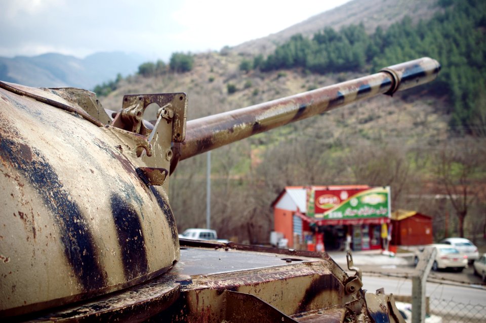 Tanks of the Iraqi Army that were captured by Kurdish Peshmerga in Kore village in Shaqlawa District 04