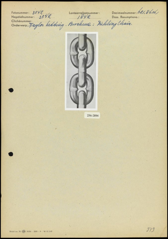 Taylor ketting Brochure Pickling Chain, Bestanddeelnr 256-2894