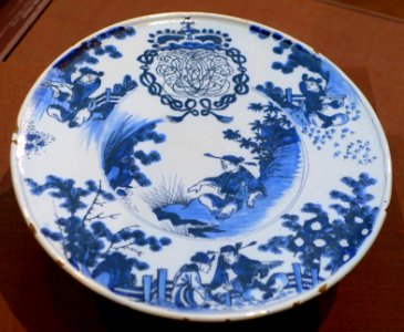 Tazza, Netherlands, Delft, De Gieksche A. manufactory, Samuel van Eenhooorn, c. 1678-1686, tin-glazed earthenware - California Palace of the Legion of Honor - San Francisco, CA - DSC02856
