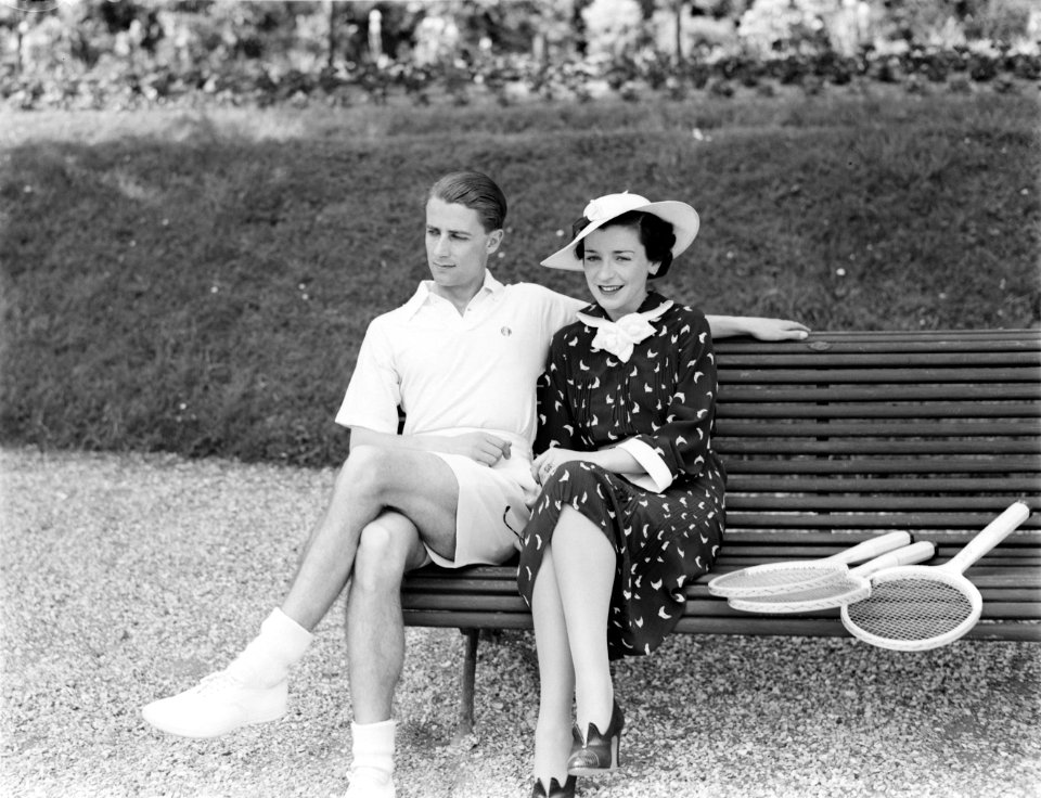 Tenniswedstrijd Frankrijk-Engeland op Roland Garros, Bunny Austin (Brits tenniss, Bestanddeelnr 190-0751