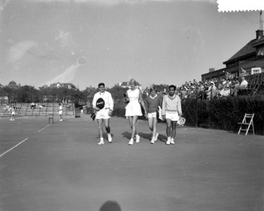 Tenniswedstrijd Nederland tegen Duitsland in Noordwijk, Bestanddeelnr 910-6200
