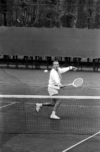 Tennis, Davis Cupploegen Nederland en Rhodesie in tennispark Klein Zwitserland t, Bestanddeelnr 917-6846